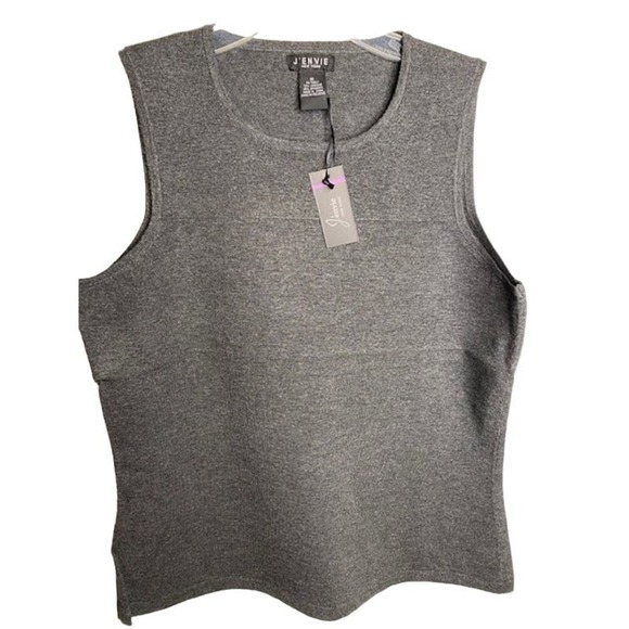 J’Envie New York Tank Top Loose Dark Gray Size Medium Sleeveless Shell NWTs - Picture 1 of 4